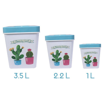 Kitchen Plastic Vintage Storage Set ( 3 Pcs) - Karout Online -Karout Online Shopping In lebanon - Karout Express Delivery