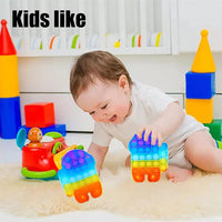 Among Us Rainbow Color Pop It Fidget Toy / PO-11 - Karout Online -Karout Online Shopping In lebanon - Karout Express Delivery
