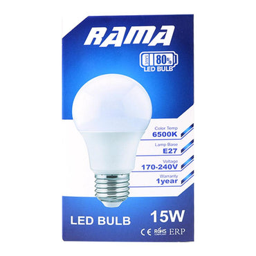 RAMA Led Bulb White Light 15 W - Karout Online -Karout Online Shopping In lebanon - Karout Express Delivery