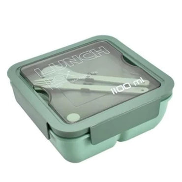 Adult Lunch Box 1100ML Double Layer Lunch Box with Spoon & Fork High Capacity Food Containers / 78919