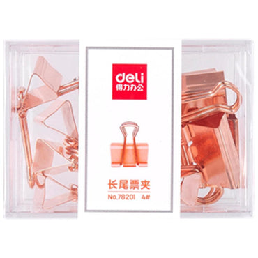 Deli E78201 Binder Clips 25MM  ROSE GOLD #4 - Karout Online -Karout Online Shopping In lebanon - Karout Express Delivery