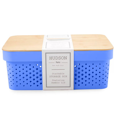 Oasis Home Storage Box, All Purpose Bin With Bamboo Lid