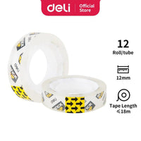 Deli E30014 Office Tape 12mm x 20 Y ( 12rolls/Tube) - Karout Online -Karout Online Shopping In lebanon - Karout Express Delivery