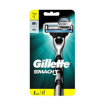 Gillette Mach3 Men’s Razor Handle + 2 Refills - Karout Online -Karout Online Shopping In lebanon - Karout Express Delivery