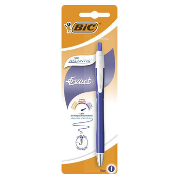 BIC Atlantis Exact Blue Pen - Karout Online -Karout Online Shopping In lebanon - Karout Express Delivery