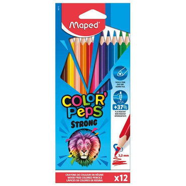 Maped Plastic Color Pencils Colorpeps Strong x12 / 27128 - Karout Online -Karout Online Shopping In lebanon - Karout Express Delivery