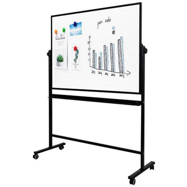 Deli 7882 Double Sided White Board with Stand and Roller 90 x 120cm - Karout Online -Karout Online Shopping In lebanon - Karout Express Delivery