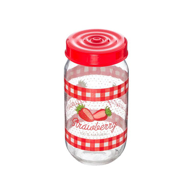 Herevin Decorated Jar -  Strawberry / 1000ml - Karout Online -Karout Online Shopping In lebanon - Karout Express Delivery