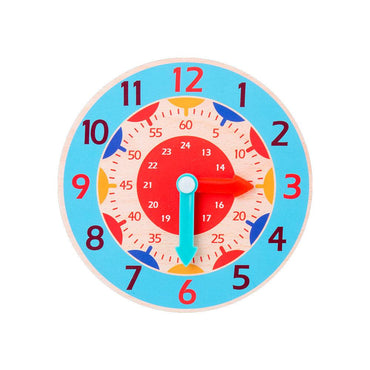 Shop Online Children Wooden Clock Toys Hour Minute Second Cognition Colorful - Karout Online Shopping In lebanon