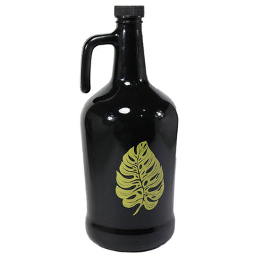 Herevin Black Decorated Oil Bottle - Leaf  / 3Lt - Karout Online -Karout Online Shopping In lebanon - Karout Express Delivery