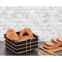 Yakut Stainless Square Metal Basket / 4067 - Karout Online -Karout Online Shopping In lebanon - Karout Express Delivery