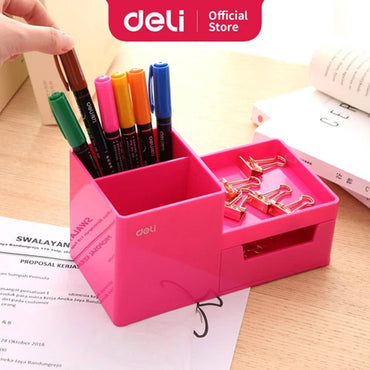 Deli EZ25140 Desk Organizer Pink - Karout Online -Karout Online Shopping In lebanon - Karout Express Delivery