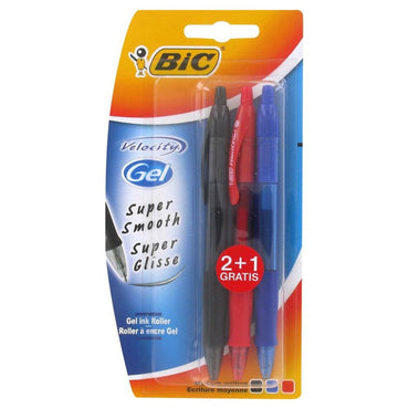 BIC Velocity Gel Pen 3 Pcs - Karout Online -Karout Online Shopping In lebanon - Karout Express Delivery