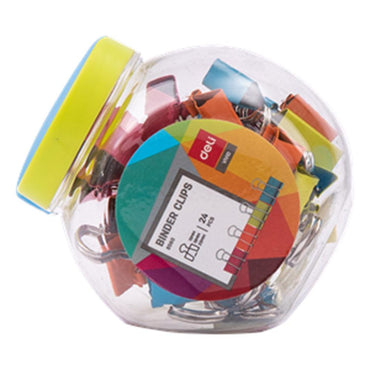 Deli E8560 Binder Clips 2.5 cm - 2 cm- 1.5m 24 pcs - Karout Online -Karout Online Shopping In lebanon - Karout Express Delivery