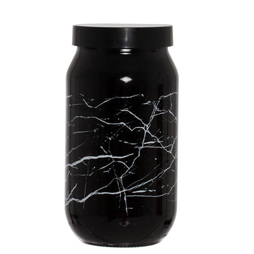 Herevin Decorated Black Marble Jar / 1000ml - Karout Online -Karout Online Shopping In lebanon - Karout Express Delivery
