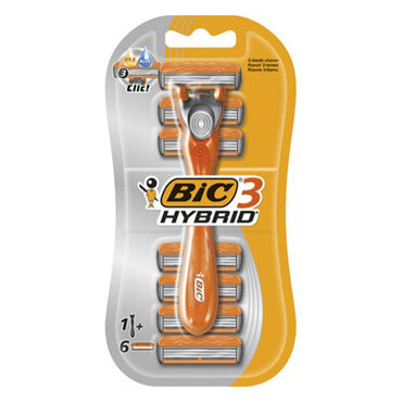 Bic Shaver 3 Hybrid Blister Razors / 1 Handle + 7 Refill - Karout Online -Karout Online Shopping In lebanon - Karout Express Delivery