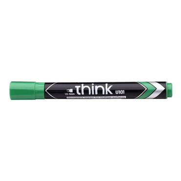 Deli U10150 Chisel Tip Permanent Marker 1.5-5mm Green - Karout Online -Karout Online Shopping In lebanon - Karout Express Delivery
