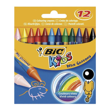Bic Wax Crayons 12 Colors - Karout Online -Karout Online Shopping In lebanon - Karout Express Delivery