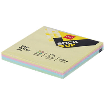 Deli EA01603 Sticky Notes 76×76 mm 100 sheets 4 colors - Karout Online -Karout Online Shopping In lebanon - Karout Express Delivery