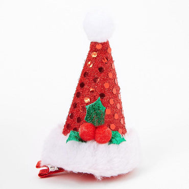 Christmas Santa Hat Hair Clip - Karout Online -Karout Online Shopping In lebanon - Karout Express Delivery
