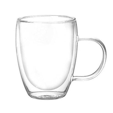 Double Glass Transparent Mug 350 ml / 22FK023 - Karout Online -Karout Online Shopping In lebanon - Karout Express Delivery