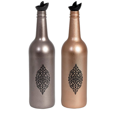 Herevin Colored Oil Bottle Metallic Bronze - Black Design 750 ml - Karout Online -Karout Online Shopping In lebanon - Karout Express Delivery