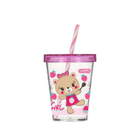 Herevin Tumbler with Straw Decorated Girl - Karout Online -Karout Online Shopping In lebanon - Karout Express Delivery