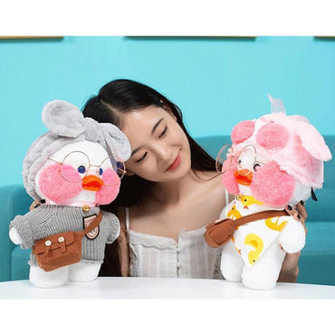 Plush Lalafanfan Duck Toys with bag and eyeglasses 26 cm - Karout Online -Karout Online Shopping In lebanon - Karout Express Delivery