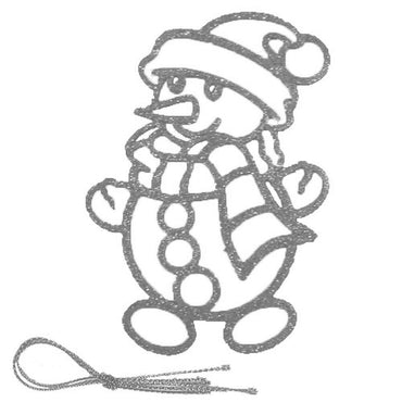 Christmas Glitter Snowman Tree Decoration (2 Pcs) / Q-695