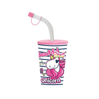 Herevin Tumbler with Bendy Straw - Unicorn - Karout Online -Karout Online Shopping In lebanon - Karout Express Delivery