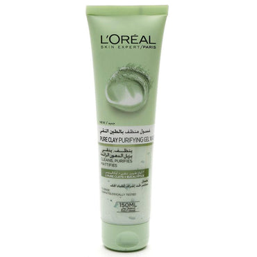 L’Oreal Paris Pure Clay Green Face Wash with Eucalyptus, Purifies and Mattifies 150ml - Karout Online -Karout Online Shopping In lebanon - Karout Express Delivery