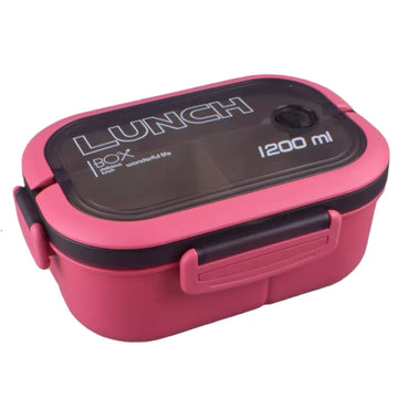 Adult Lunch Box 1200ML Double Layer Lunch Box with Spoon & Fork High Capacity Food Containers