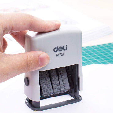 Deli EM75110 Date Stamp 4.6mm  Day/Month/Year - Karout Online -Karout Online Shopping In lebanon - Karout Express Delivery
