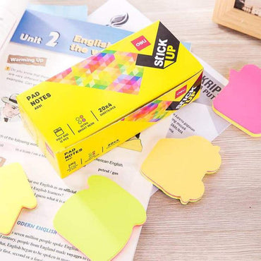 Deli EA03102 Shapes Sticky Notes, 76 x 76mm 80 Sheets - Karout Online -Karout Online Shopping In lebanon - Karout Express Delivery