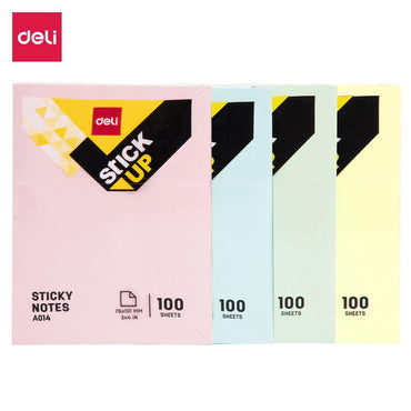 Deli EA01403 Sticky Notes 76×101 mm 100 sheets - Karout Online -Karout Online Shopping In lebanon - Karout Express Delivery
