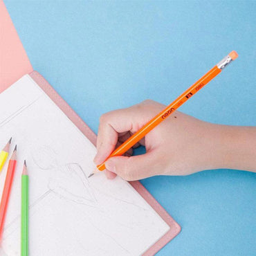 Deli U51600 Neon HB Pencil 12 pcs - Karout Online -Karout Online Shopping In lebanon - Karout Express Delivery