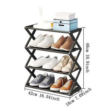 4-tier Simple Household Assemble Shoe Rack Storage Organizer