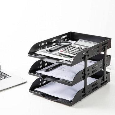 Deli E9215 3 Tier Pvc  Document Tray 23 x 11.6 x 35.9 cm - Karout Online -Karout Online Shopping In lebanon - Karout Express Delivery