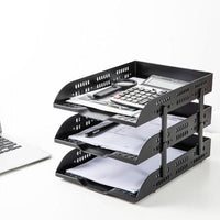 Deli E9215 3 Tier Pvc  Document Tray 23 x 11.6 x 35.9 cm - Karout Online -Karout Online Shopping In lebanon - Karout Express Delivery