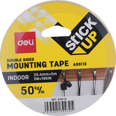 Deli A35113 Double Sided Foam  Mounting Tape 25mm x 5M - Karout Online -Karout Online Shopping In lebanon - Karout Express Delivery