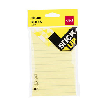 Deli EA00752 Sticky Notes Lined To Do 152 x 101mm 100 sheets - Karout Online -Karout Online Shopping In lebanon - Karout Express Delivery