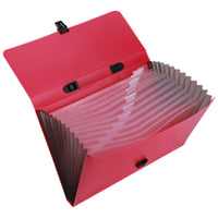 Deli EB40442 Expanding File FC 13 Pockets- Red - Karout Online -Karout Online Shopping In lebanon - Karout Express Delivery