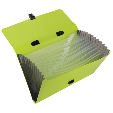Deli EB40452 Expanding File FC 13 Pockets- Green - Karout Online -Karout Online Shopping In lebanon - Karout Express Delivery