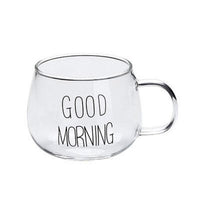 Glass Mug / Good Morning 350 ml  / 22FK025 - Karout Online -Karout Online Shopping In lebanon - Karout Express Delivery