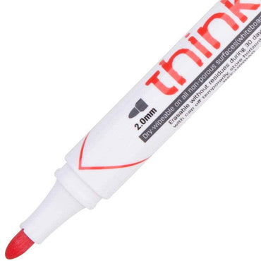 Deli U00140 Dry Erase Marker  Red / 41275 - Karout Online -Karout Online Shopping In lebanon - Karout Express Delivery