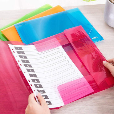 Deli E39504 3-Flap Elastic Folder A4 - Karout Online -Karout Online Shopping In lebanon - Karout Express Delivery