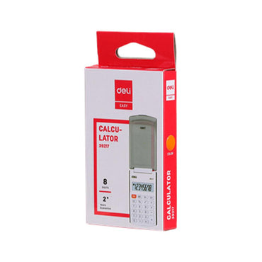 Deli E39217 Calculator Metal - 8 Digits With Cover - Karout Online -Karout Online Shopping In lebanon - Karout Express Delivery
