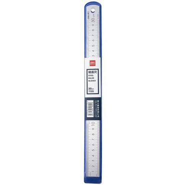 Deli E8463 Metal Steel Ruler 30 cm - Karout Online -Karout Online Shopping In lebanon - Karout Express Delivery
