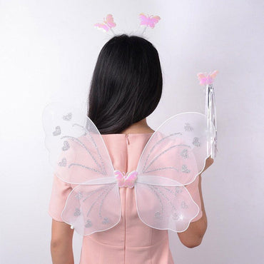 Fairy Princess Lovely Butterfly Wings With Wand & Head Band - Karout Online -Karout Online Shopping In lebanon - Karout Express Delivery