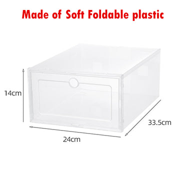 Fold Transparent Soft Plastic Shoes Box - Large / Kc22-126 / 2112345678078